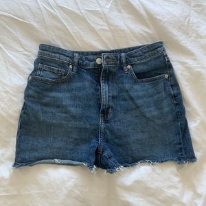 Uniqlo high waist denim shorts